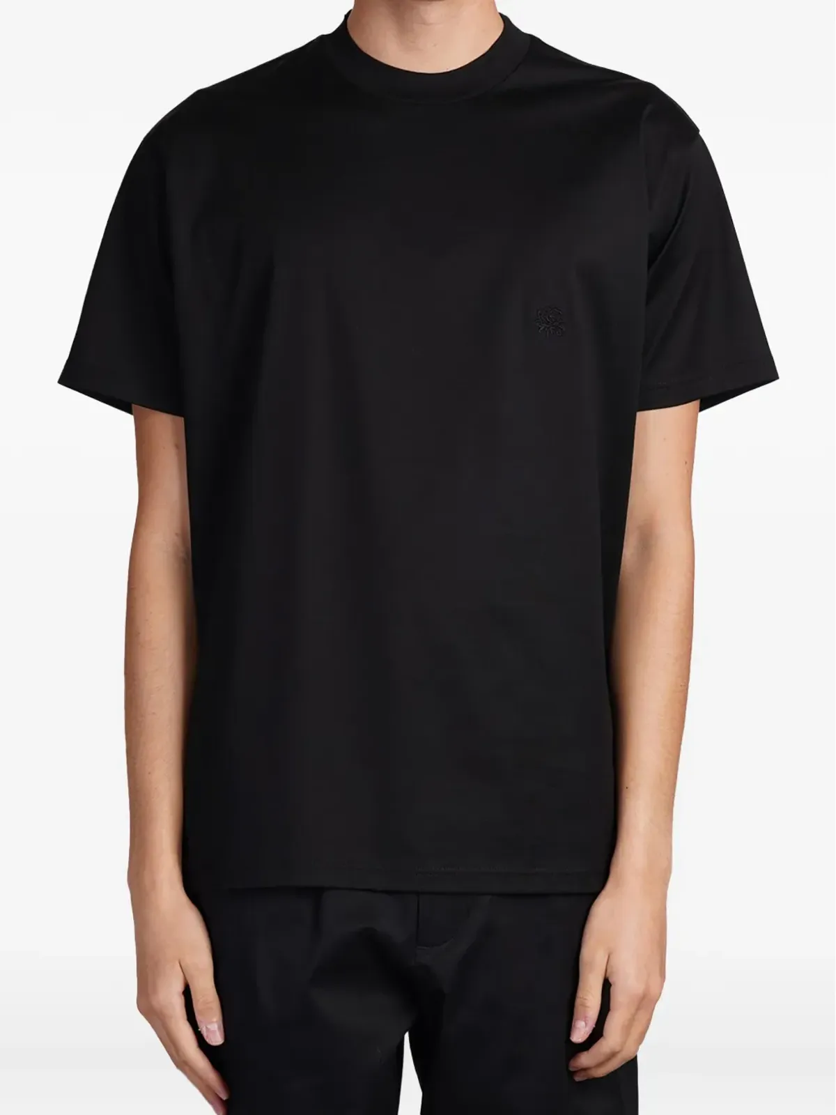 Low Brand embroidered-motif T-shirt - Black - 画像1