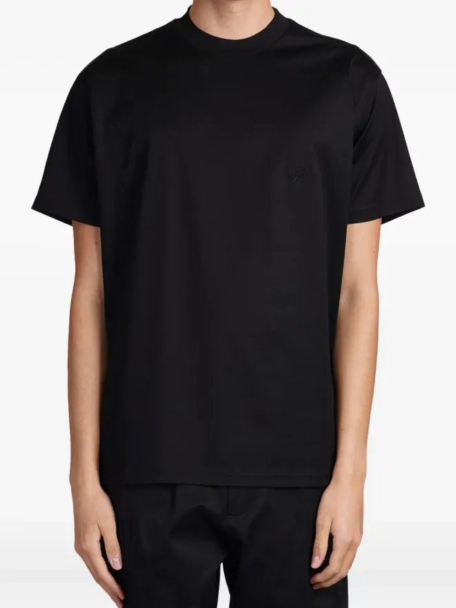 Low Brand Low Brand embroidered-motif T-shirt - Blackの商品画像