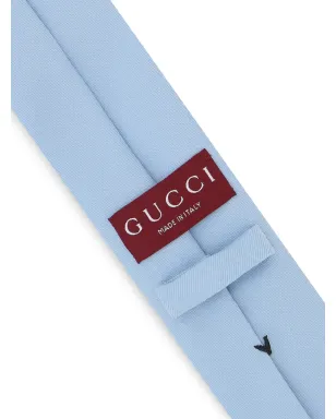 Gucci ポイントドタイ ネクタイ ブルー - サムネイル2