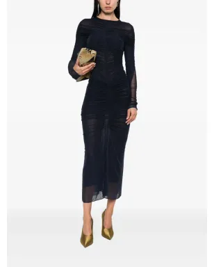 Mugler ギャザー入りメッシュボディスーツ - サムネイル2
