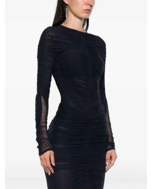 Mugler ギャザー入りメッシュボディスーツ - サムネイル3