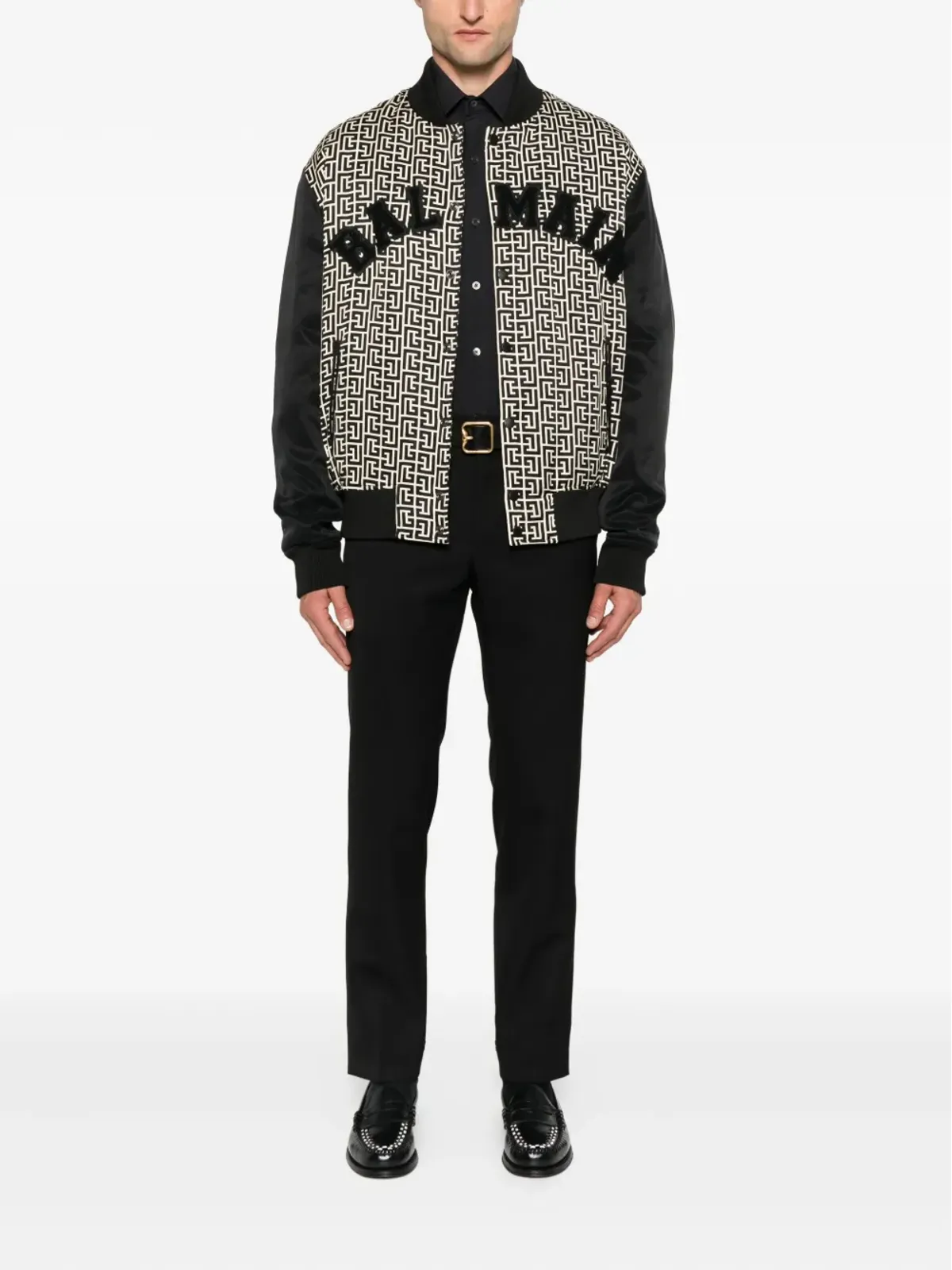 Balmain 幾何学柄ボンバー ジャケット - 画像2