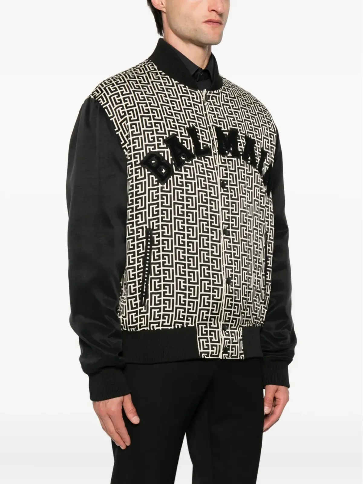 Balmain 幾何学柄ボンバー ジャケット - 画像3