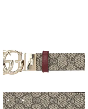 Gucci シグネチャー ダブルGバックル リバーシブル レザーベルト - ブラウン - サムネイル3