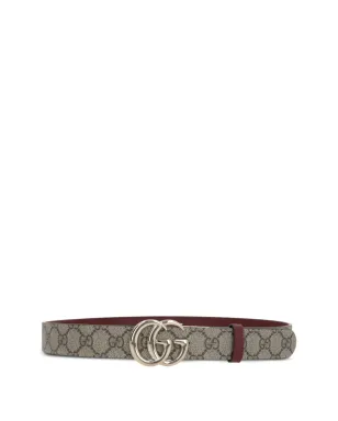 Gucci シグネチャー ダブルGバックル リバーシブル レザーベルト - ブラウン - サムネイル4
