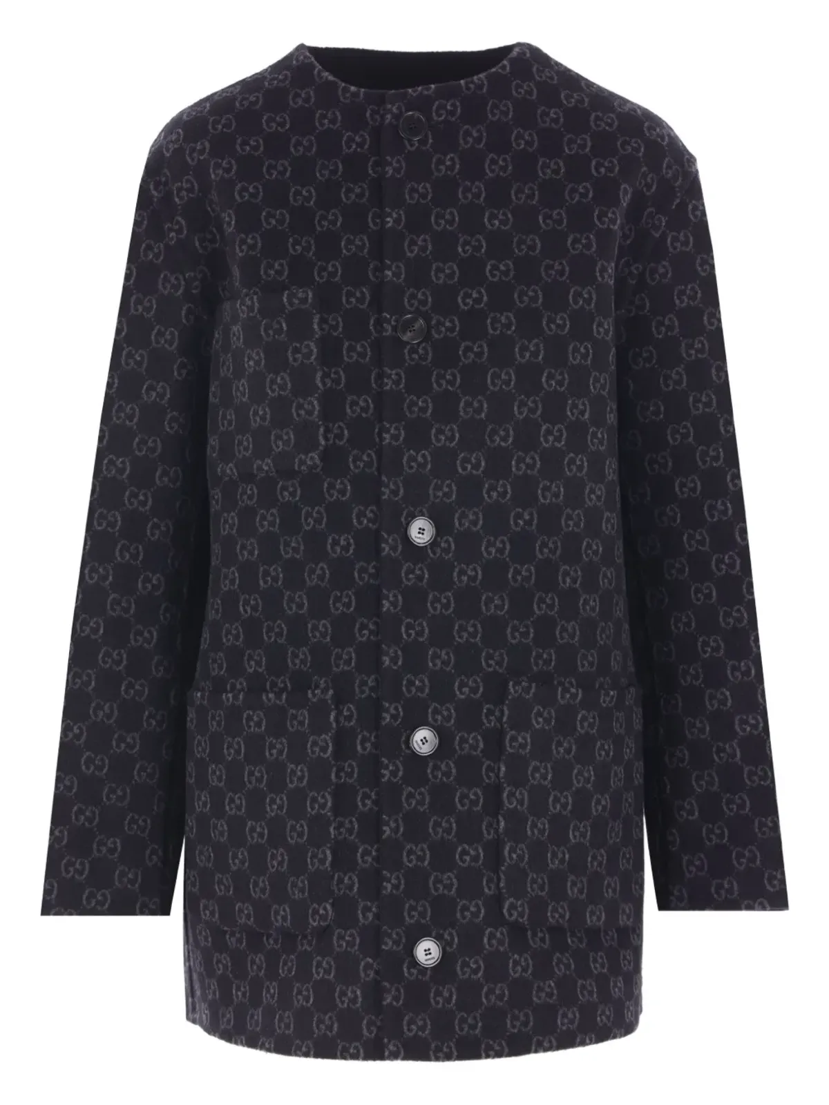 Gucci シングルブレスト ウールコート - ブルー - 画像2