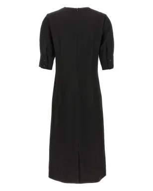 Sportmax ショートスリーブ クルーネック ドレス ブラック - サムネイル2