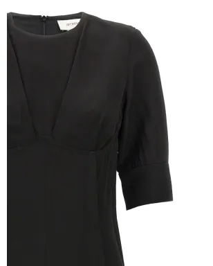 Sportmax ショートスリーブ クルーネック ドレス ブラック - サムネイル3