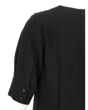 Sportmax ショートスリーブ クルーネック ドレス ブラック - サムネイル4