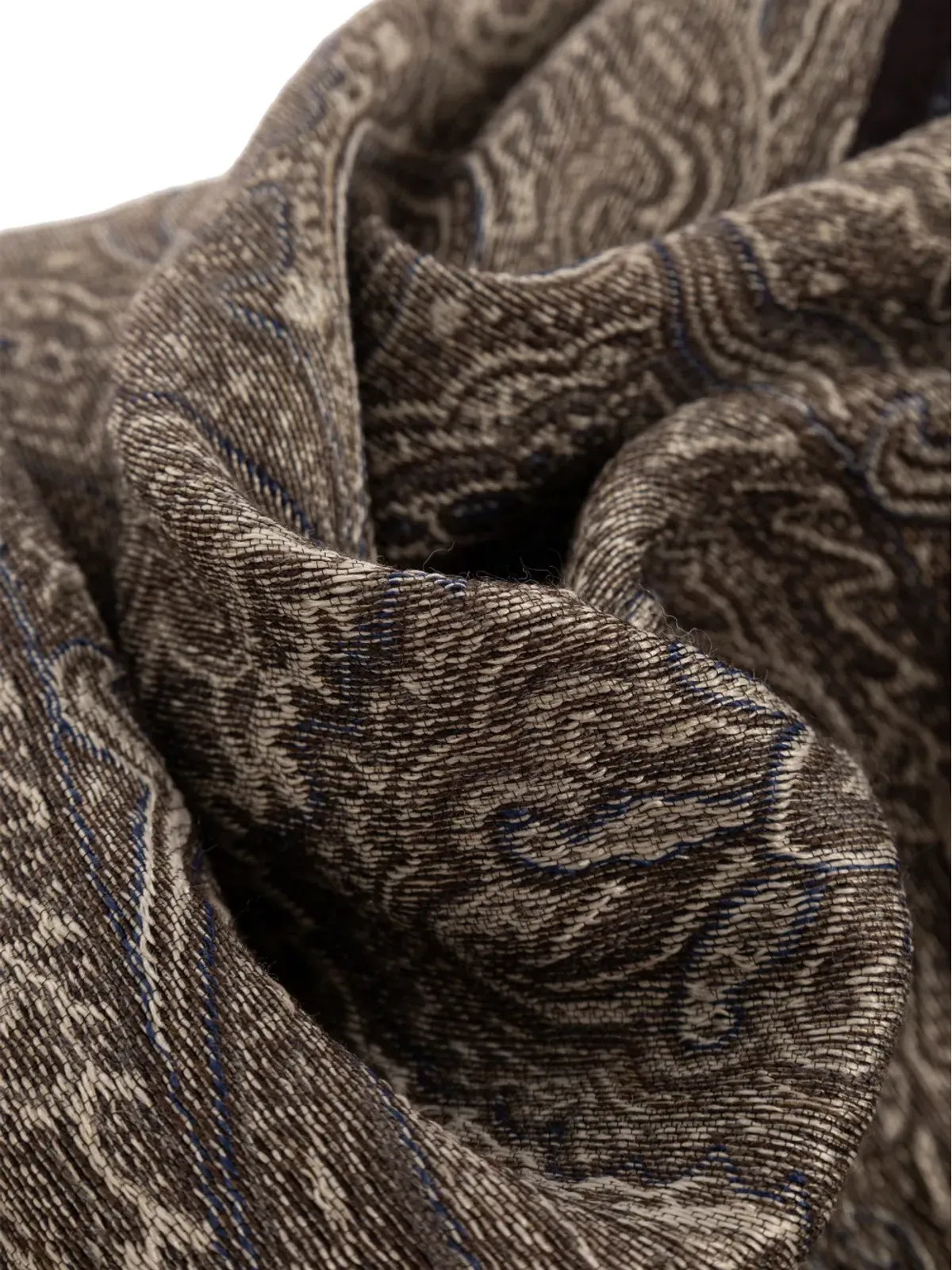 ETRO ペイズリーパターン フリンジスカーフ - Brown - 画像2
