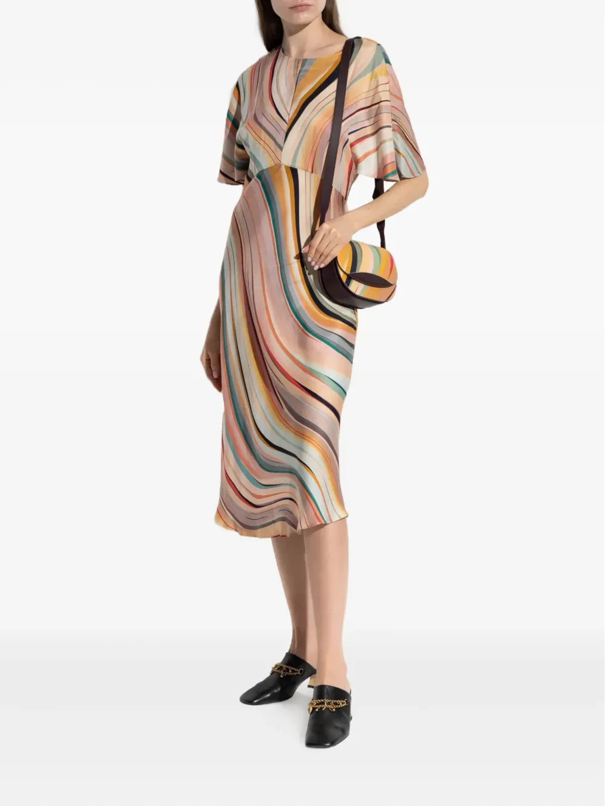 PS Paul Smith スワール柄ベルスリーブドレス - 画像2
