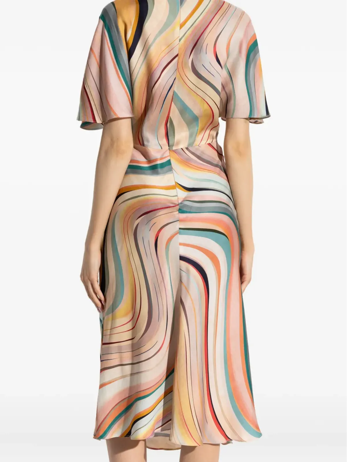 PS Paul Smith スワール柄ベルスリーブドレス - 画像4