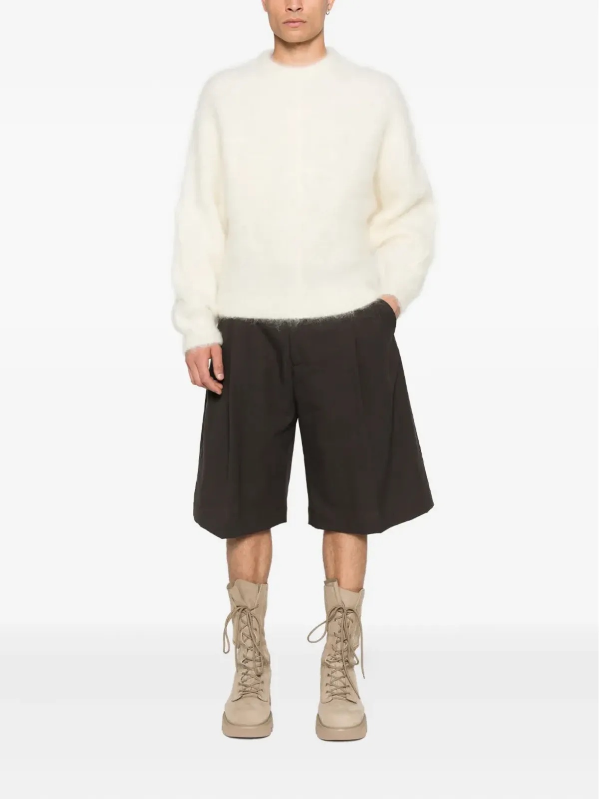 Mugler balloon-sleeve sweater - White - 画像2