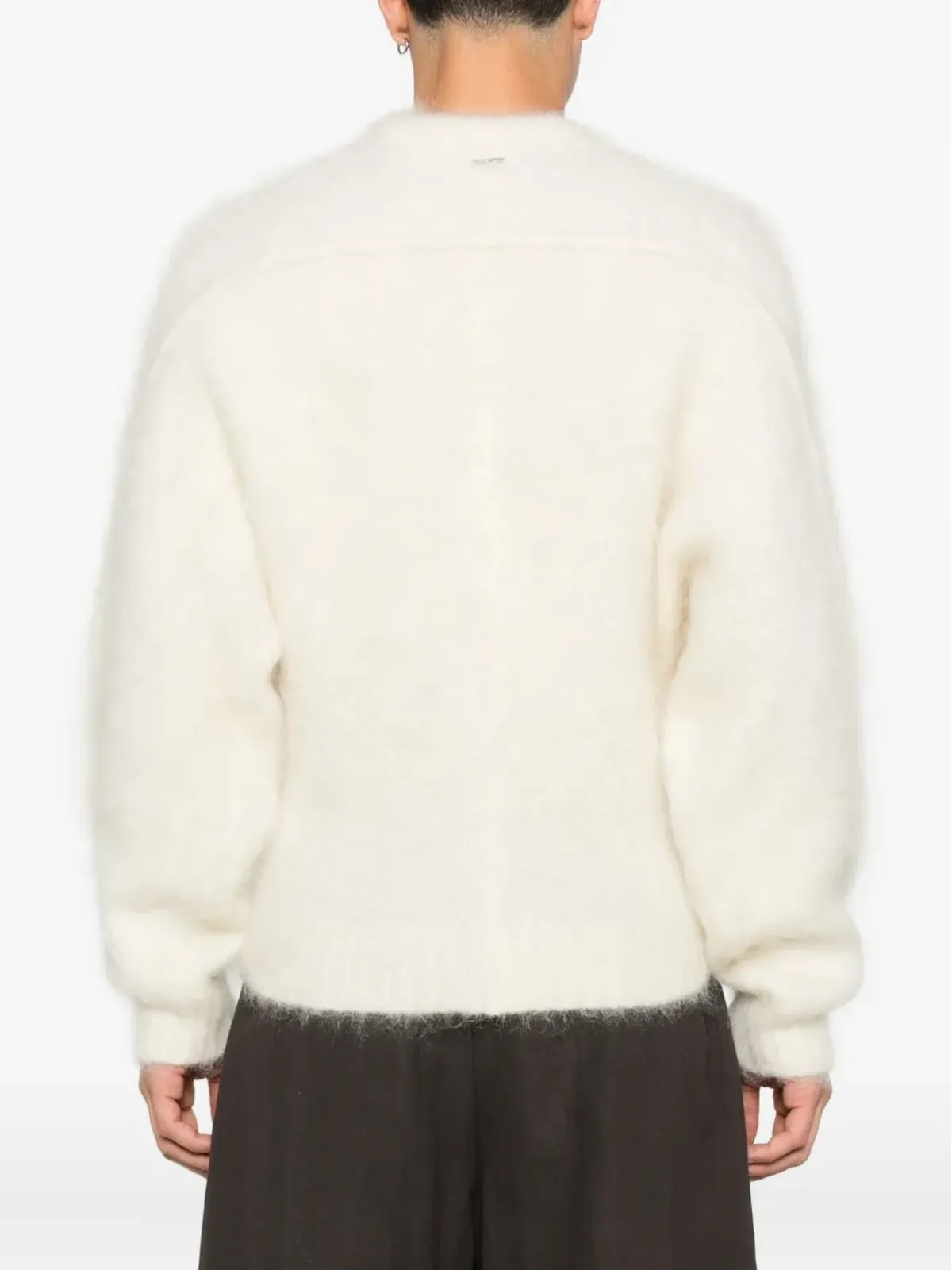 Mugler balloon-sleeve sweater - White - 画像4
