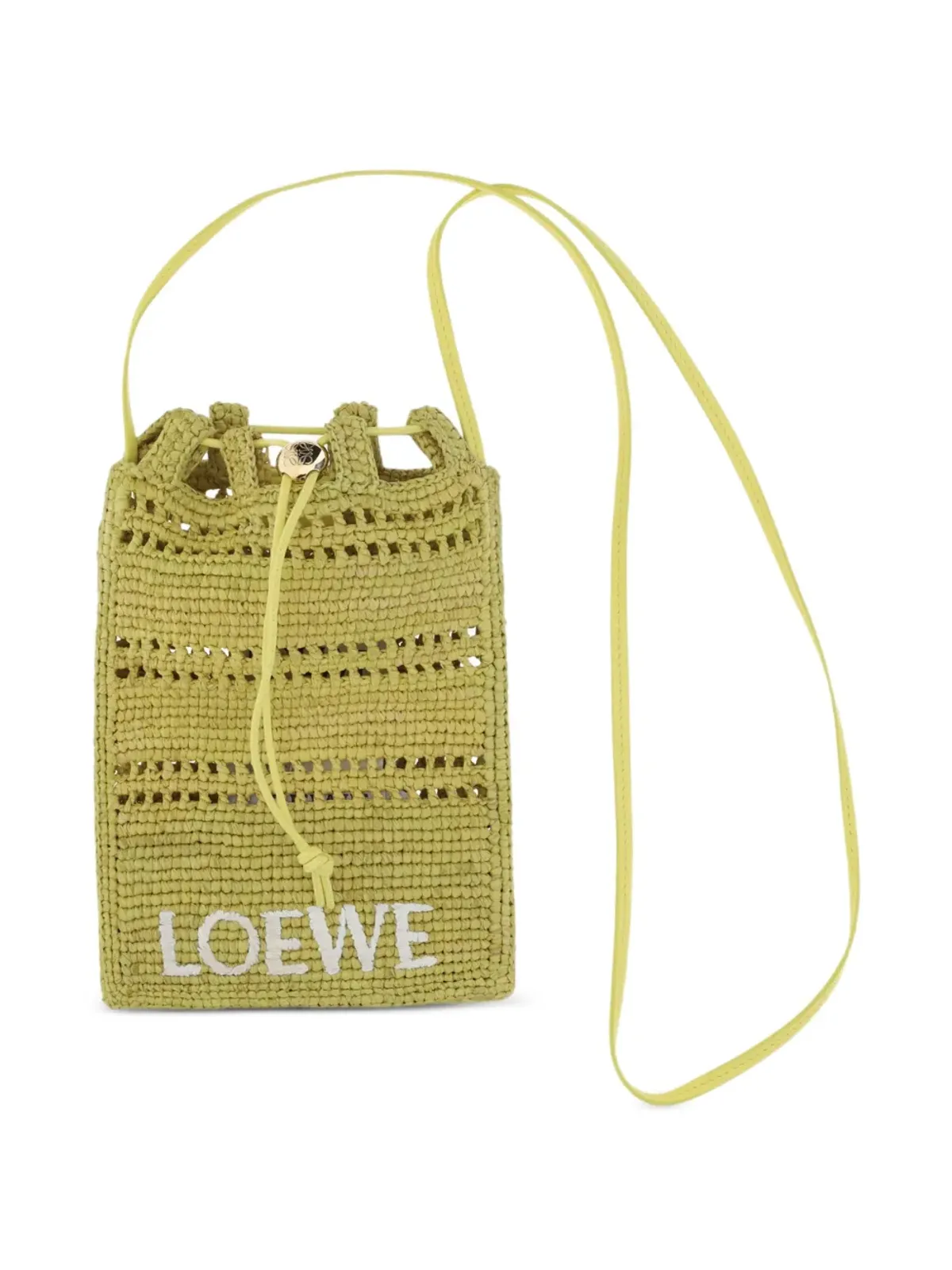 LOEWE ラフィアのドローストリングショルダーバッグ - 画像1