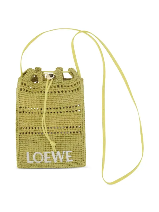 LOEWE LOEWE ラフィアのドローストリングショルダーバッグの商品画像
