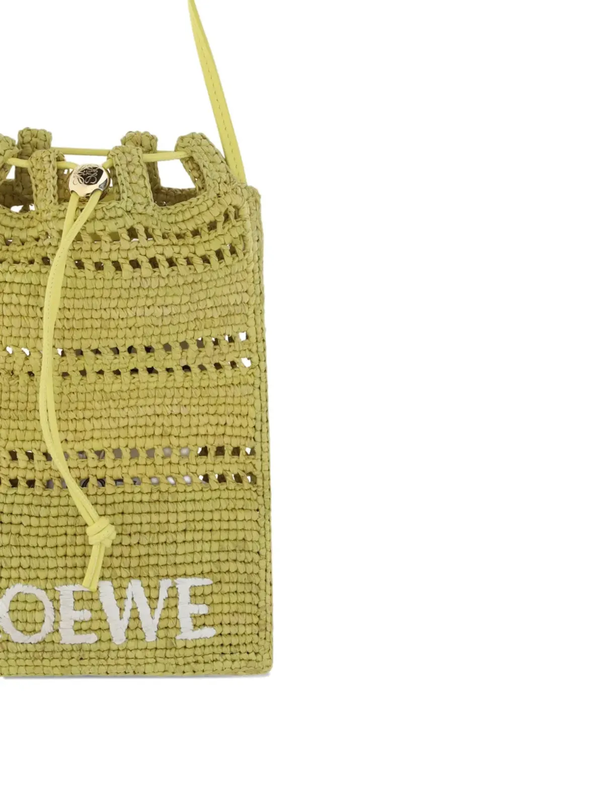 LOEWE ラフィアのドローストリングショルダーバッグ - 画像3