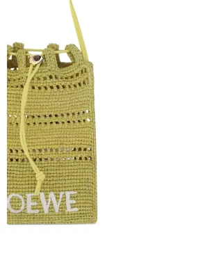 LOEWE ラフィアのドローストリングショルダーバッグ - サムネイル3