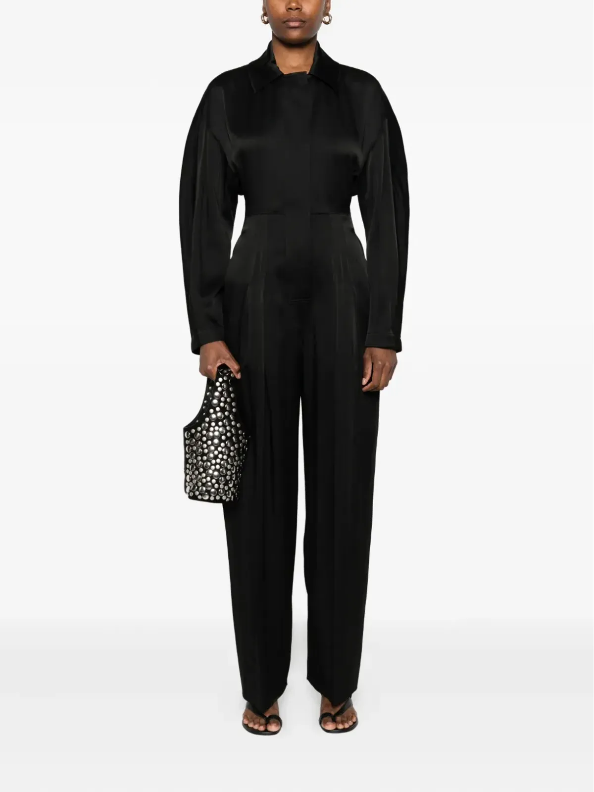 Victoria Beckham プリーツ付きウエスト絞りジャンプスーツ - 画像2
