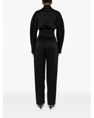 Victoria Beckham プリーツ付きウエスト絞りジャンプスーツ - サムネイル4