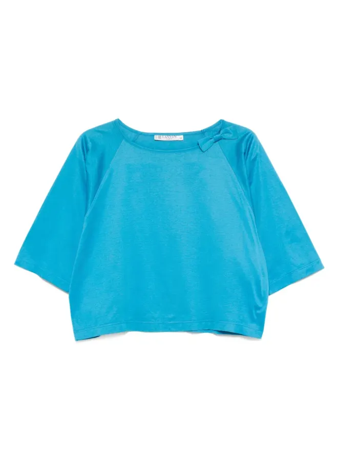 Lanvin Pre-Owned Lanvin Pre-Owned 1970s ラグランスリーブ リボン付きブラウス - ブルーの商品画像