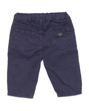 Emporio Armani Kids パッチポケットパンツ - ブルー - サムネイル2