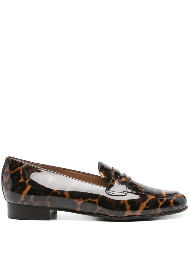 Carel Paris Carel Paris 2100 leopard-print penny loafers - Brownの商品画像