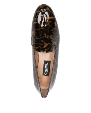 Carel Paris 2100 leopard-print penny loafers - Brown - サムネイル4