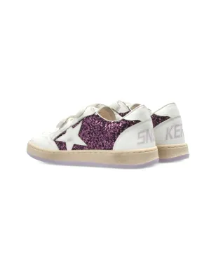 Golden Goose Kids ボールスター グリッターパネル付きスニーカー - サムネイル3
