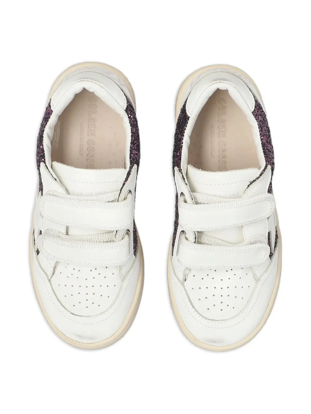 Golden Goose Kids ボールスター グリッターパネル付きスニーカー - 画像4