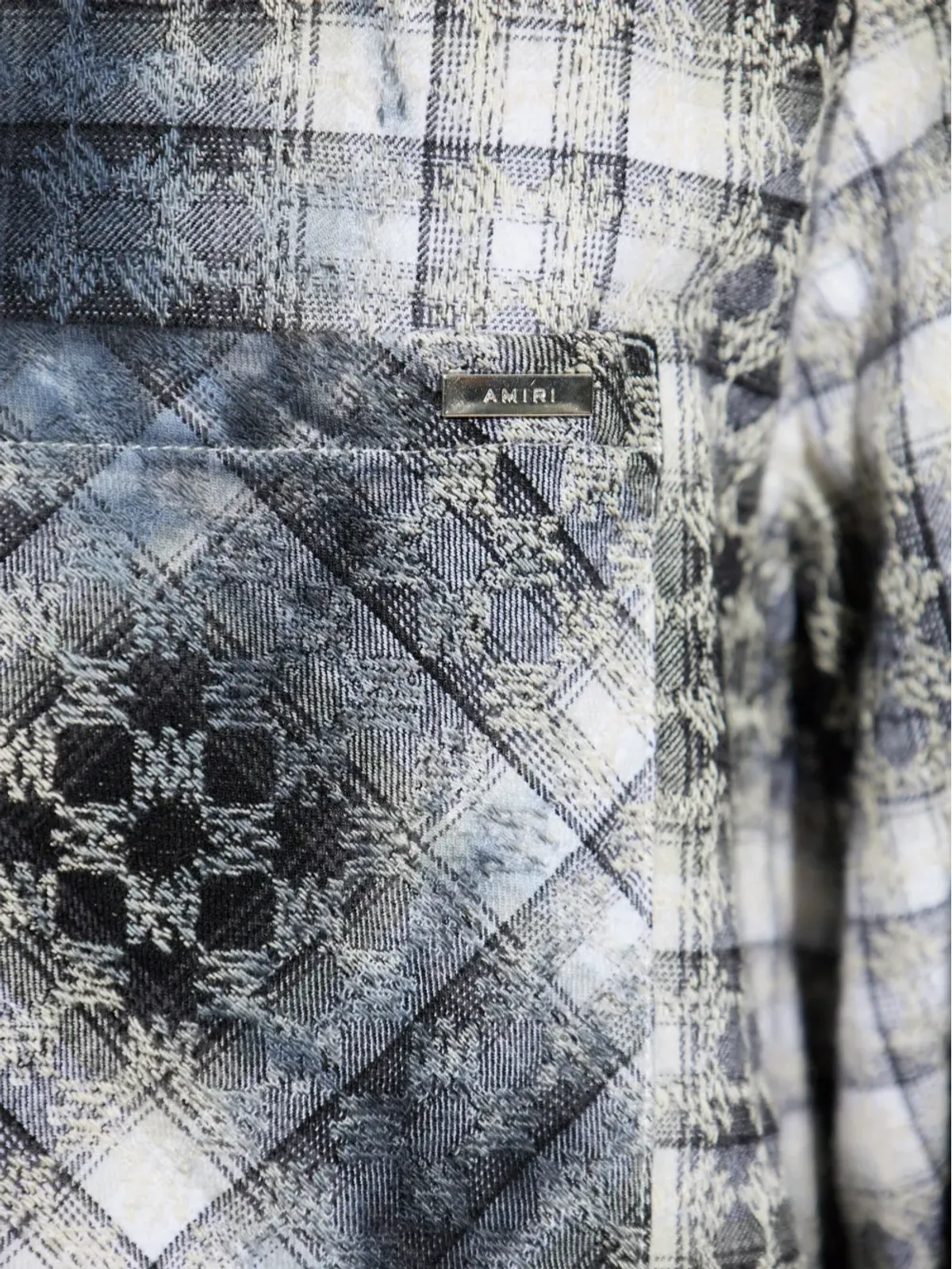 AMIRI ほつれ加工のチェックシャツ - 画像5