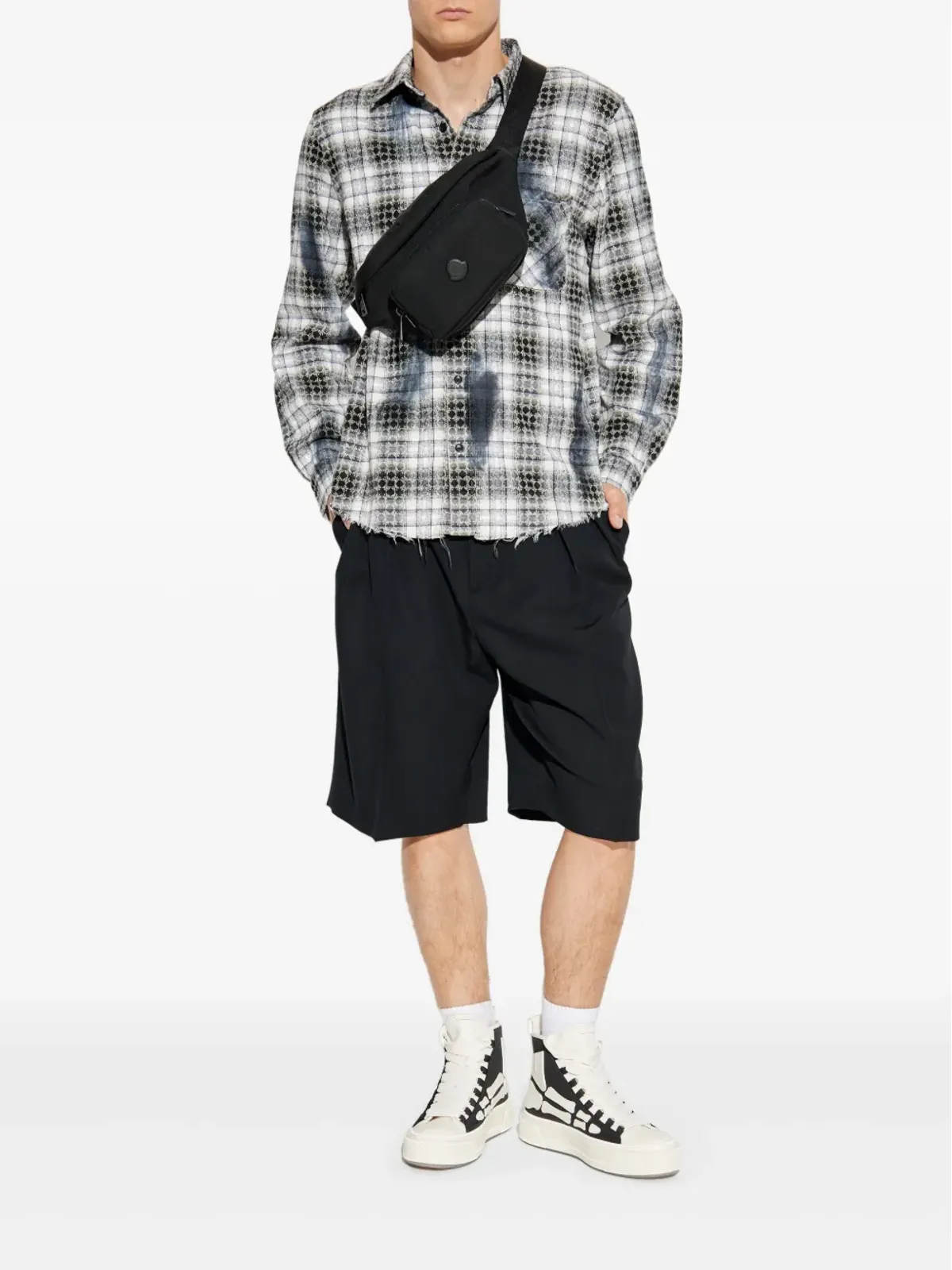 AMIRI ほつれ加工のチェックシャツ - 画像2