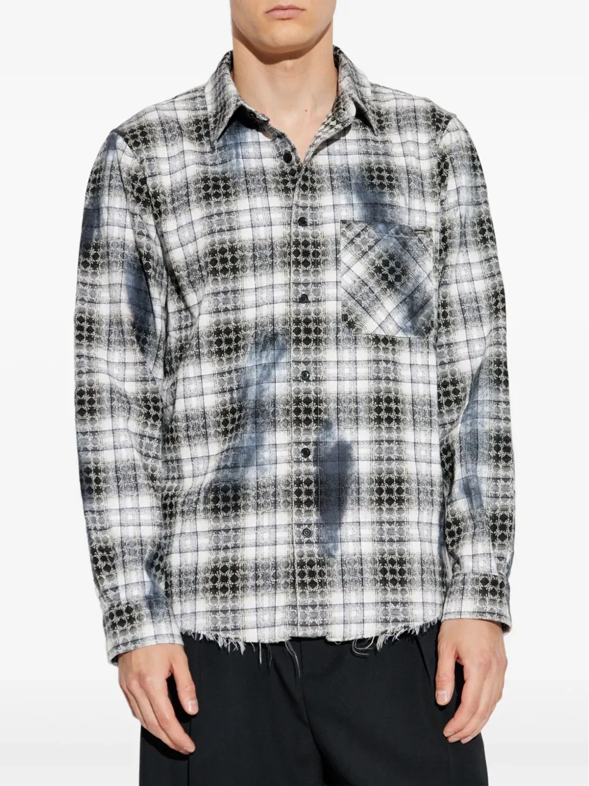 AMIRI ほつれ加工のチェックシャツ - 画像3