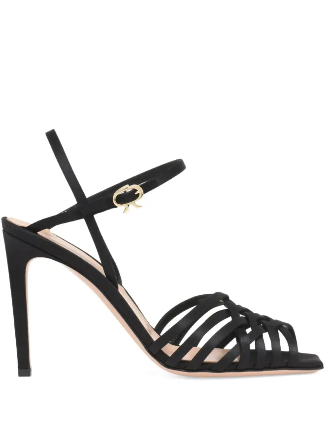 Gianvito Rossi Gianvito Rossi ラティスストラップ付きヒールサンダルの商品画像
