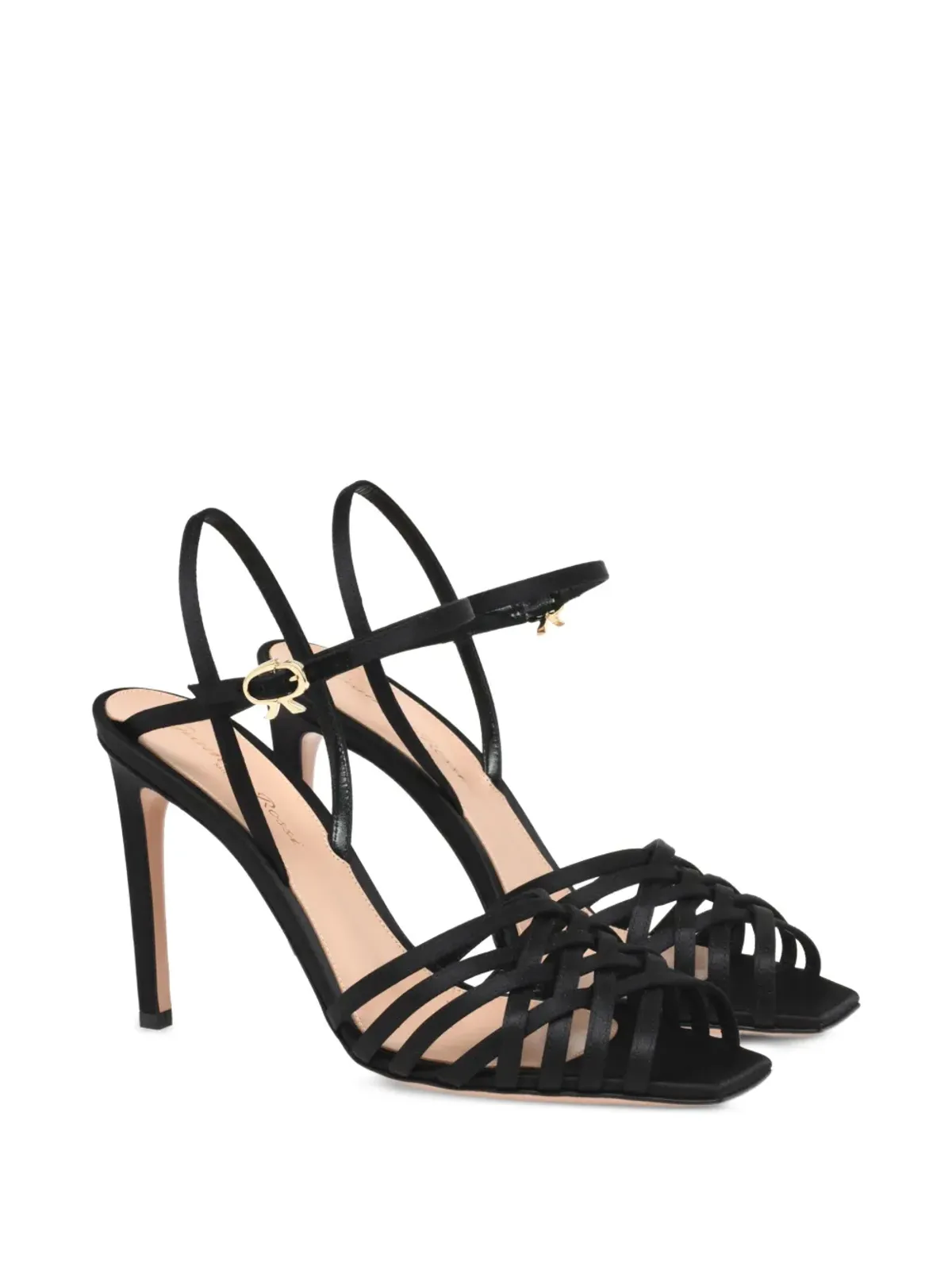 Gianvito Rossi ラティスストラップ付きヒールサンダル - 画像2
