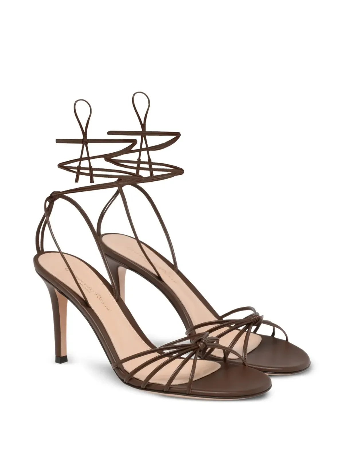 Gianvito Rossi レースアップレザーサンダル - 画像2