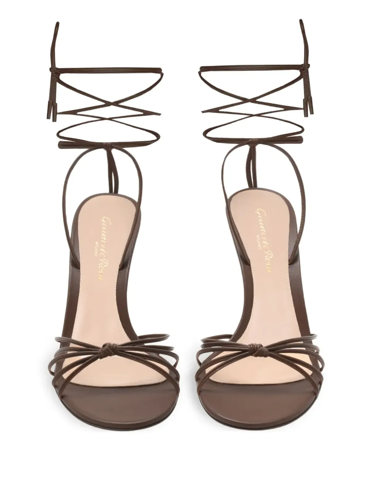 Gianvito Rossi レースアップレザーサンダル - 画像4
