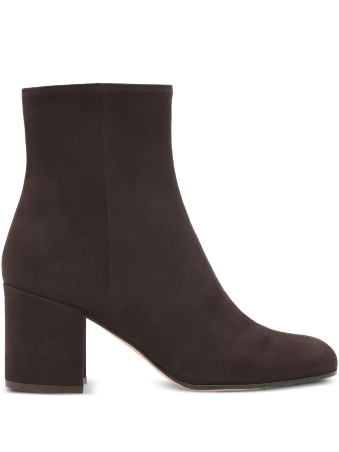 Gianvito Rossi Gianvito Rossi ブロックヒール スエード ブーツ - モカの商品画像