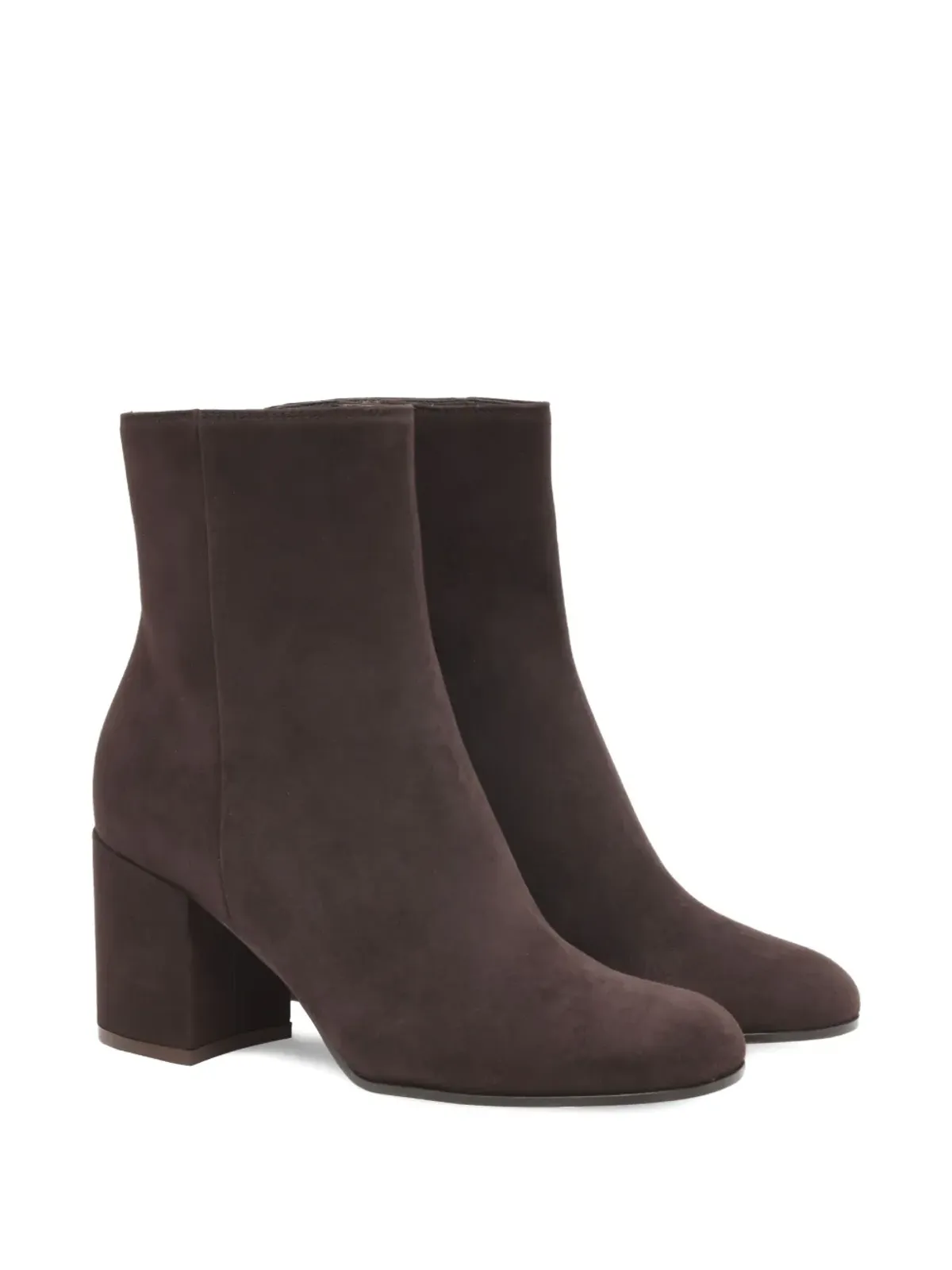 Gianvito Rossi ブロックヒール スエード ブーツ - モカ - 画像2