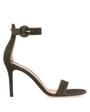 Gianvito Rossi アンクルストラップ付きスエードサンダル - グリーン - サムネイル1