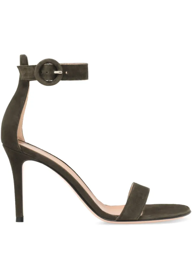 Gianvito Rossi Gianvito Rossi アンクルストラップ付きスエードサンダル - グリーンの商品画像