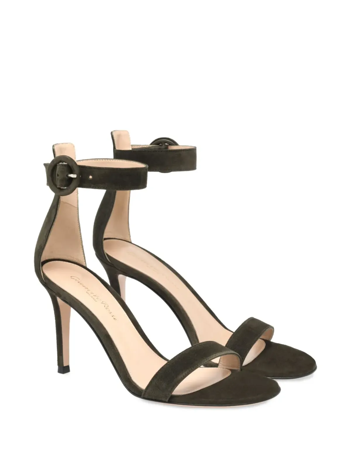 Gianvito Rossi アンクルストラップ付きスエードサンダル - グリーン - 画像2