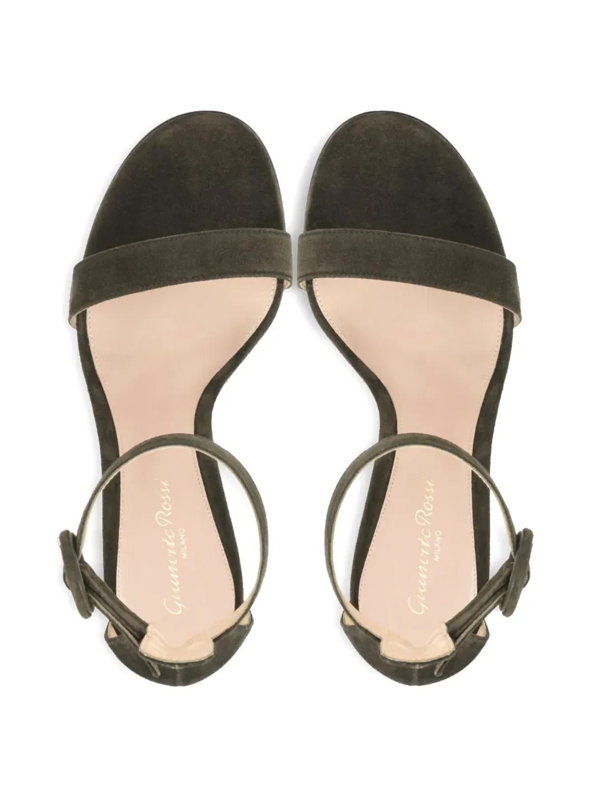 Gianvito Rossi アンクルストラップ付きスエードサンダル - グリーン - 画像4