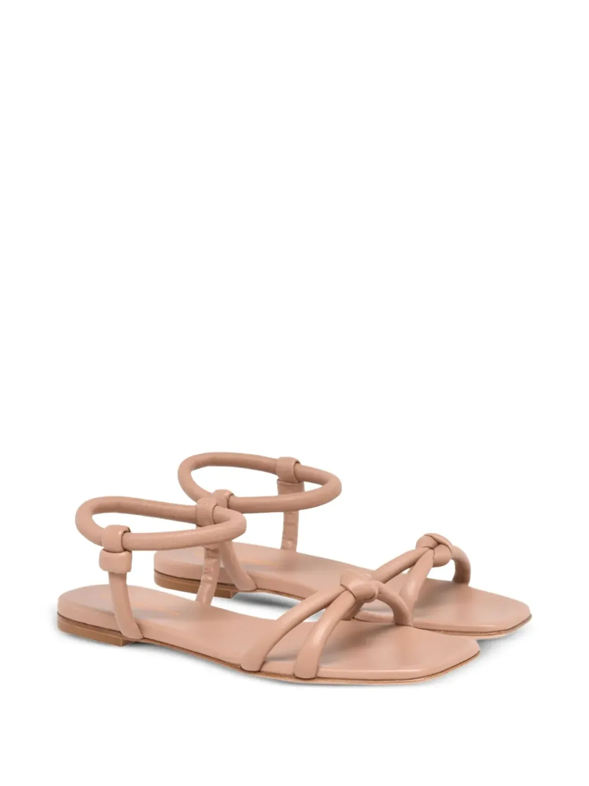Gianvito Rossi 結び紐レザーサンダル - Pink - 画像2