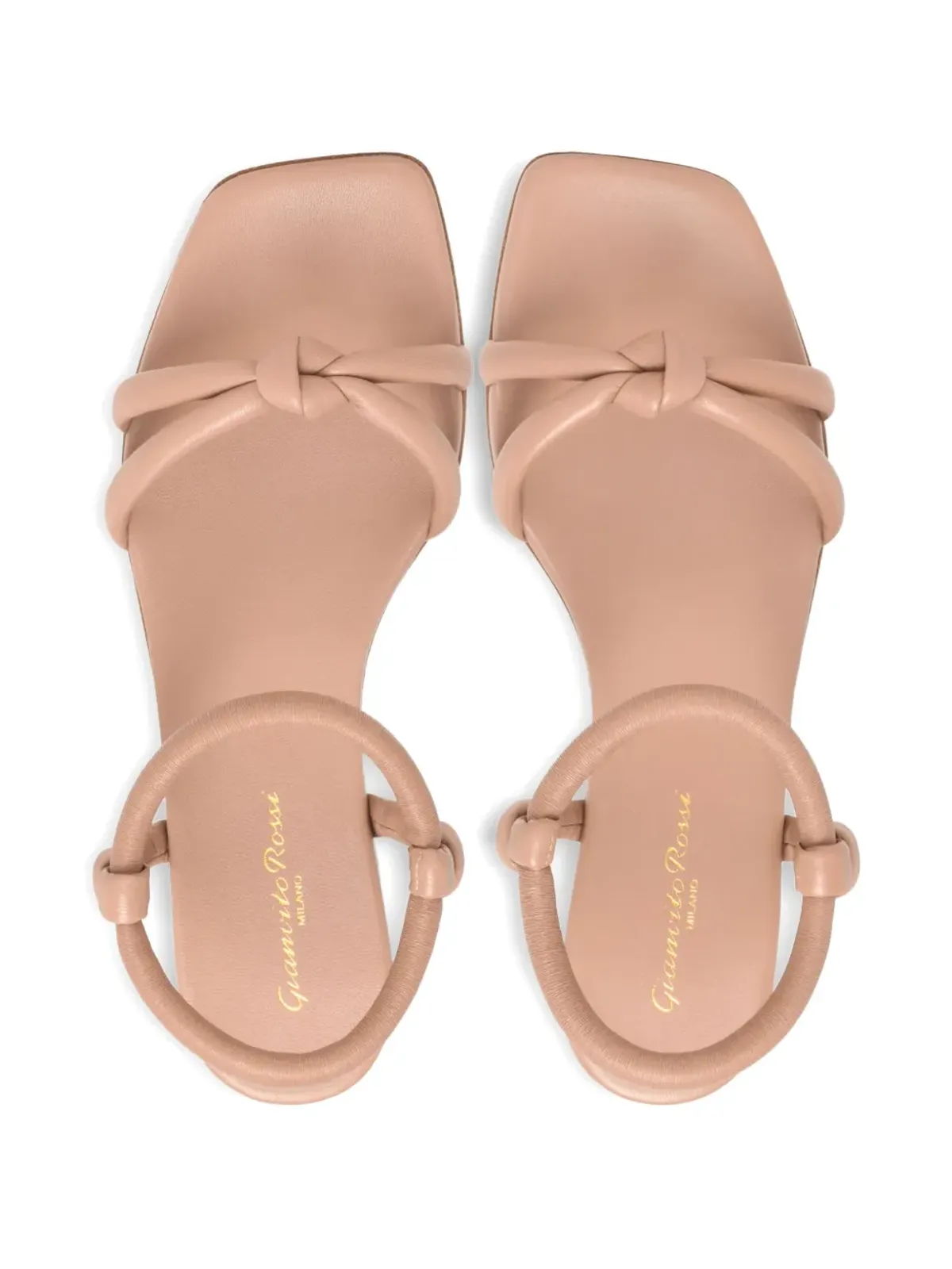 Gianvito Rossi 結び紐レザーサンダル - Pink - 画像4