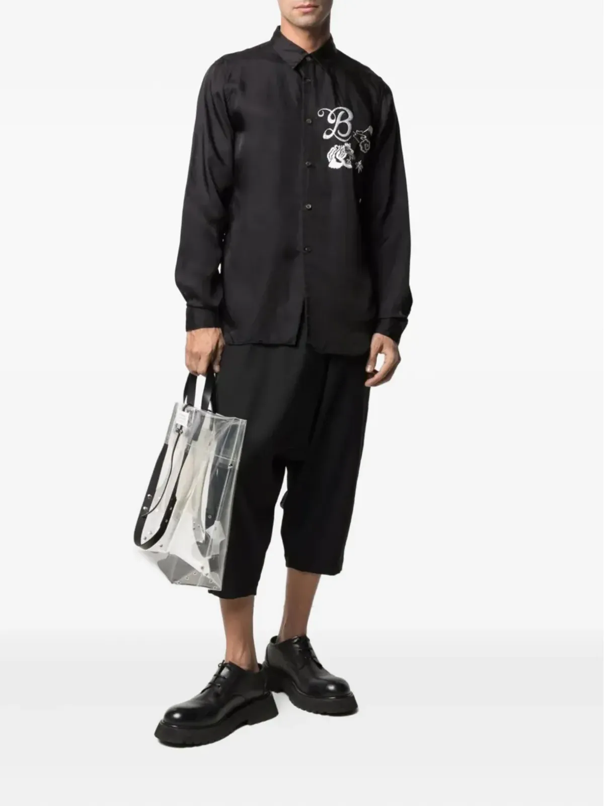 Black Comme Des Garçons タイガー刺繍シャツ - 画像2