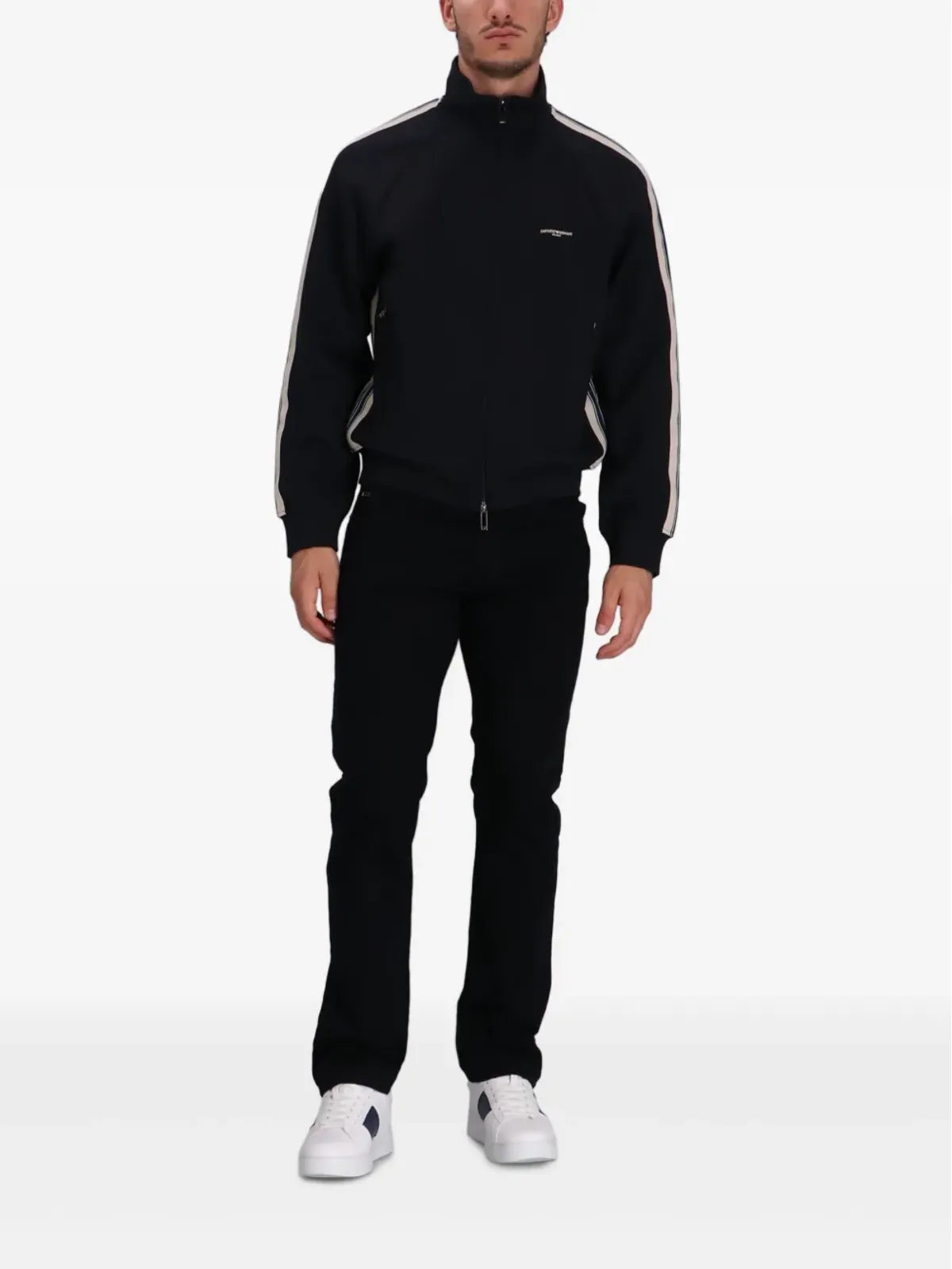 Emporio Armani サイドストライプ ジップアップ トラックジャケット - 画像2