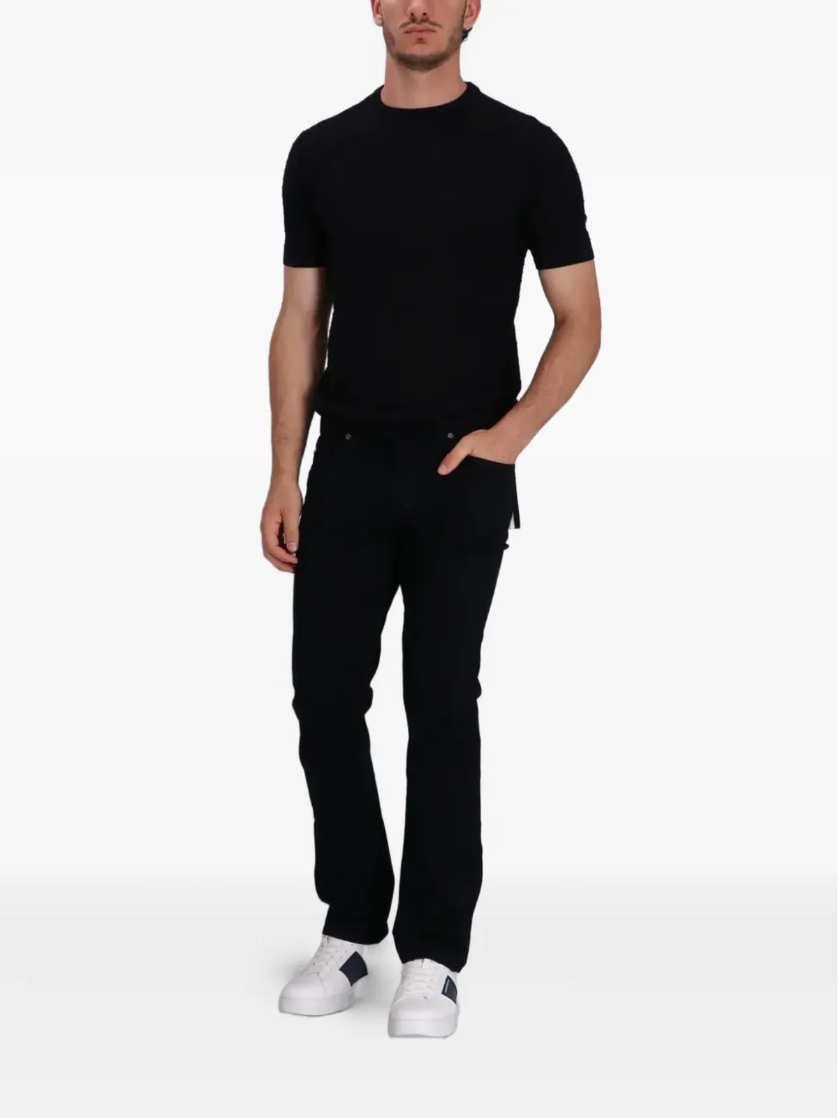 Emporio Armani 細編みの半袖Tシャツ - 画像2