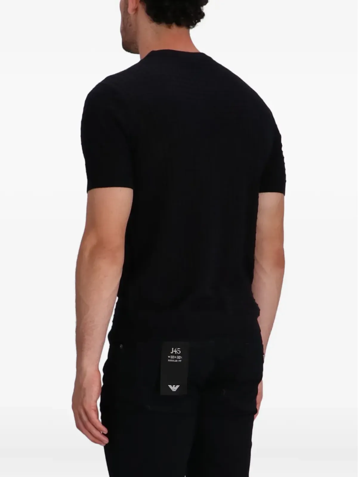 Emporio Armani 細編みの半袖Tシャツ - 画像4