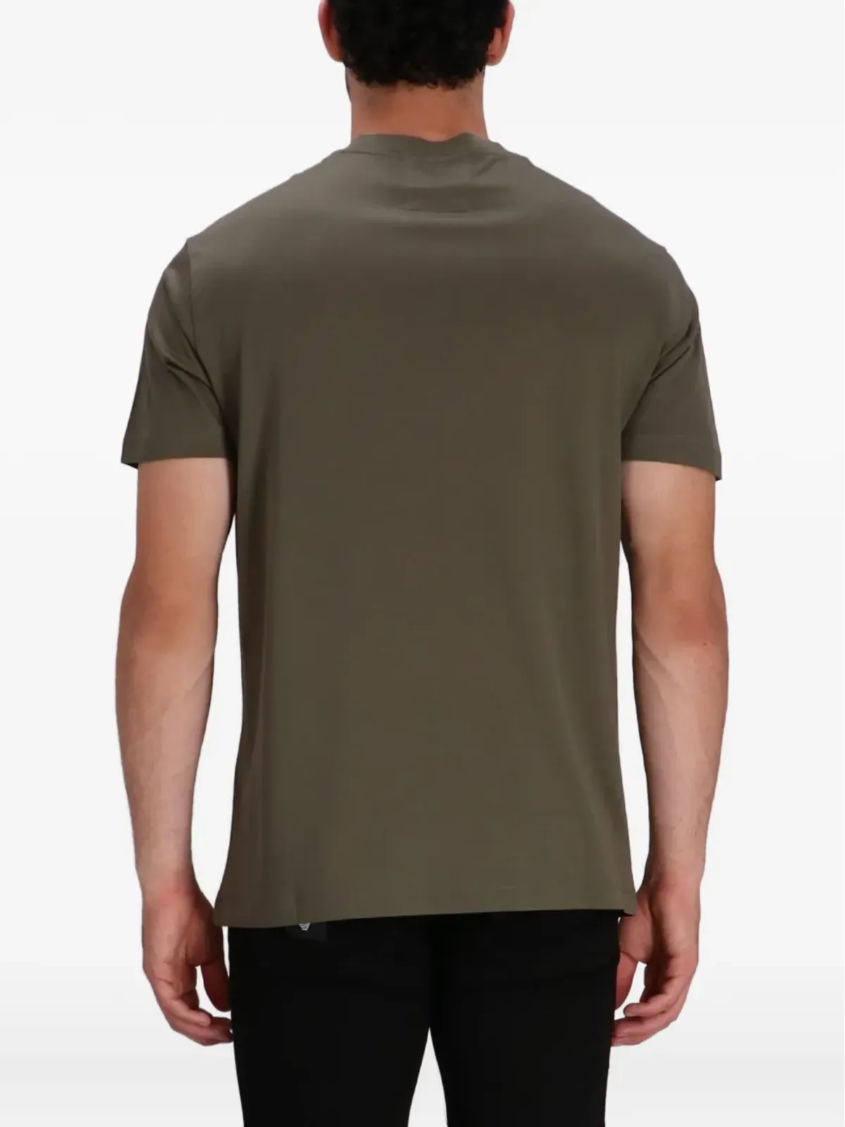 Emporio Armani ロゴプリント クルーネック ジャージーTシャツ - グリーン - 画像4